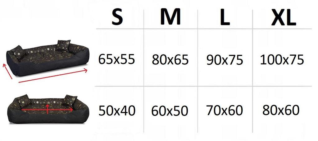 Водонепроницаемая лежанка для собаки с рисунком GOLD BONES, S M L XL
