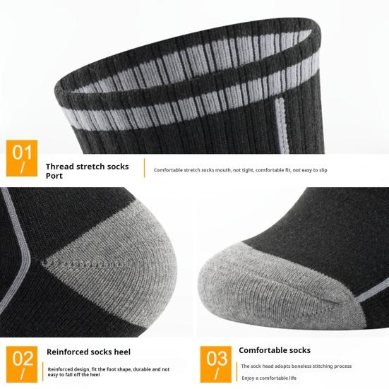 1 пара термальных лыжных носков для женщин и мужчин, очень теплые утепленные зимние носки для ботинок, влагоотводящие, быстросохнущие, средней длины носки