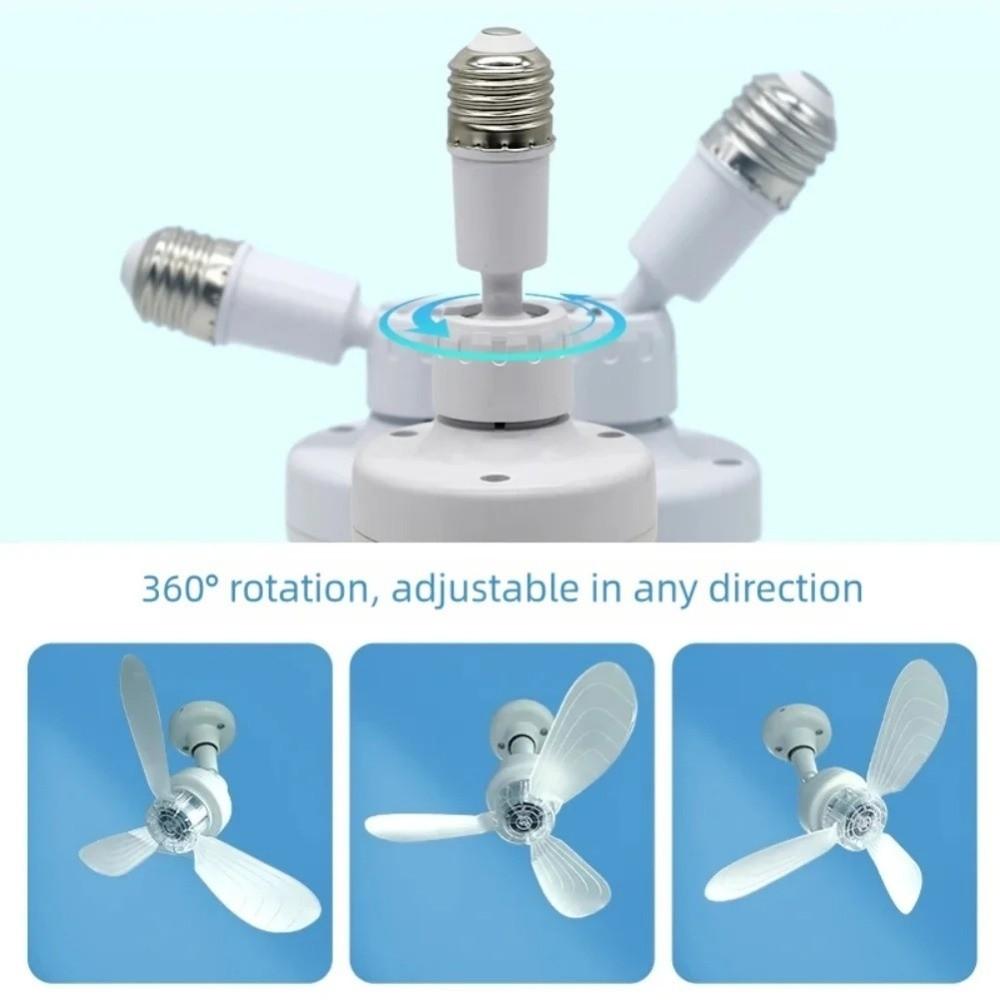 Detachable Electric Fan AC85-265V E27 Screw Mouth Fan Portable Ceiling Fan Living Room