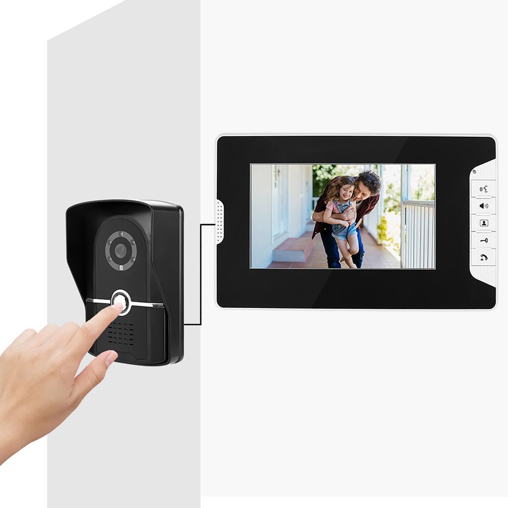 7 Inch HD LCD Video Intercom Doorbell System Door Phone Home Monitor Outdoor Camera