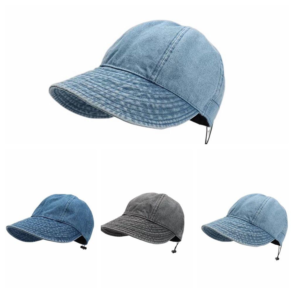 Sunscreen Visors Cap Cloth Snapback Hat Retro Denim Baseball Cap  Women