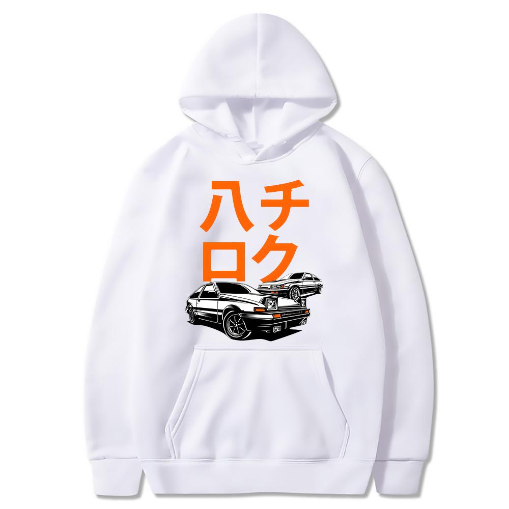 Горячая толстовка с капюшоном в стиле аниме Initial D, спортивный мужской повседневный уличный пуловер JDM Car Culture, повседневный пуловер