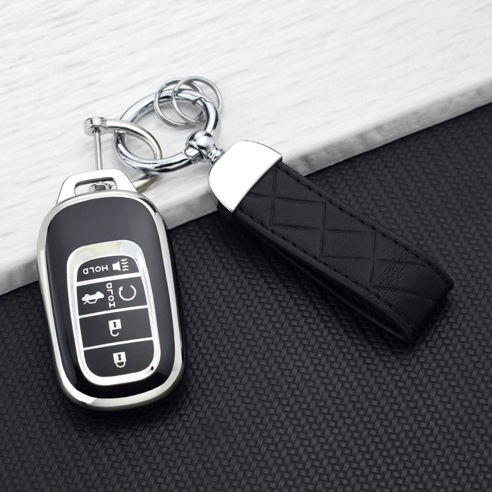 Новый чехол-обложка для ключа автомобиля для Honda 2022-2025 Civic Accord CR-V HR-V Pilot Sport SI EX EX-L 2/3/4/5 Кнопок Защита для ключа Брелок