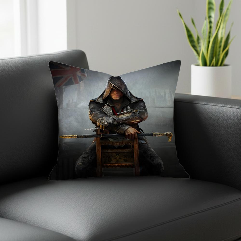 Assassin'S Creed Game Cushion Cover Natural Linen Pillowcase Set, All-In-One Decor For Sofa, Bedroom & Chair