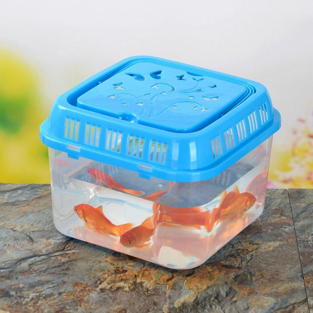 Ручной Портативный Аквариум Пластиковый Мини Аквариум Переноска для Рептилий Клетка для Переноски Хомяка Дом