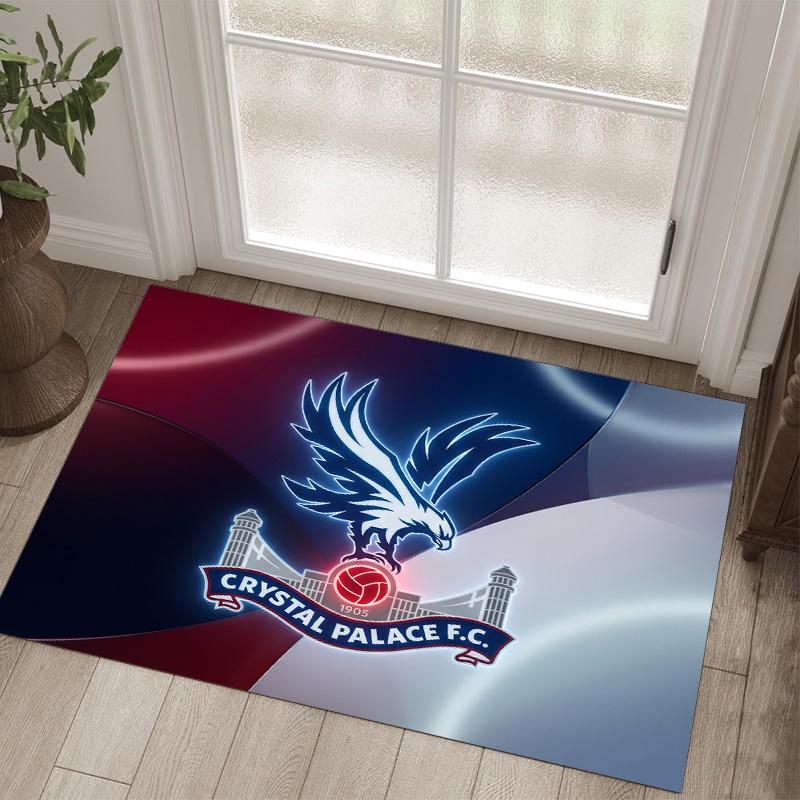 Футбольный дизайн Crystal Palace Хрустальный бархатный ковер Уютный Не?Нескользящий ковер с принтом для спальни, гостиной, прихожей