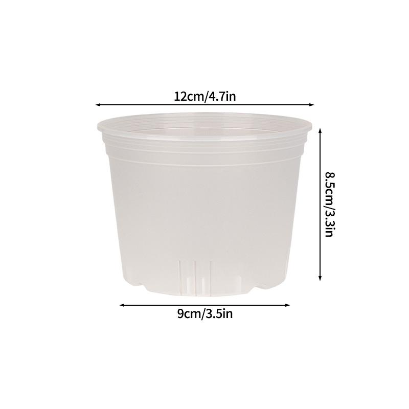 Clear Nursery Pot with Drainage Holes Transparent Plastic Orchid Pots Round Planter Pot Garden Planters for Flowers Succulents