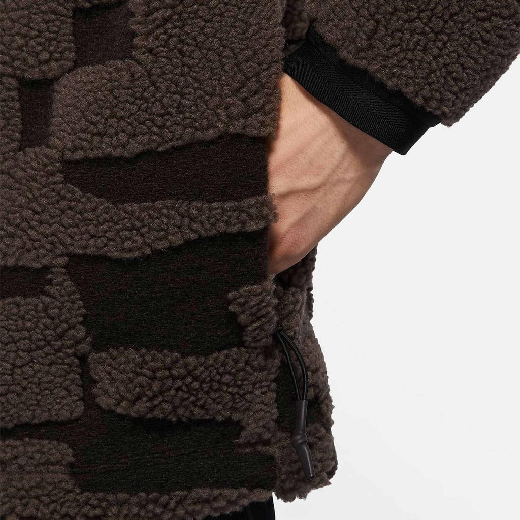 Nike Tech Pack Engineered Casual Zip Collar Long Sleeve Fleece Jacket Men Jacket Brown DD6633-013