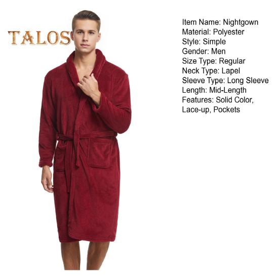 Ночная рубашка из фланели с карманами, длинными рукавами, шнуровкой, открытым спереди, длиной до колена, мужской халат для отдыха, одежда для сна