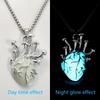 New 3D Glowing Heart Pendant Unisex Cyberpunk Necklace - 201 Stainless Steel Chain - Fashion Trendy Accessory - Unique Multicolor Neon Effect - Classi