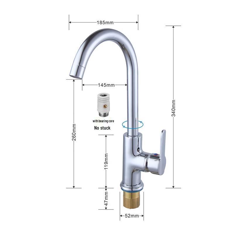 LANGZHIWEN All-Copper Kitchen Faucet