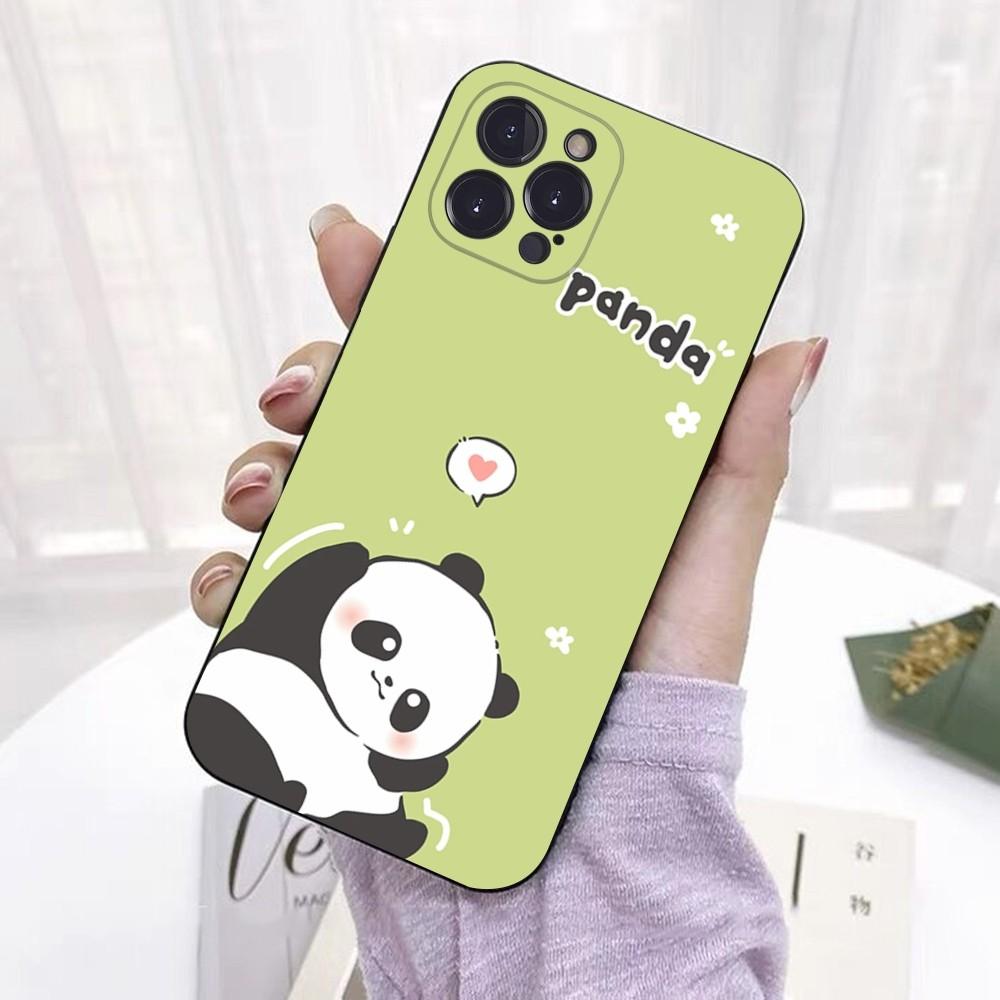 Чехол для телефона с милой пандой для iPhone 15, 6, 7, 8 Plus, 11, 12, 13, 14 Pro SE 2020 MAX Mini X XS XR, задняя крышка