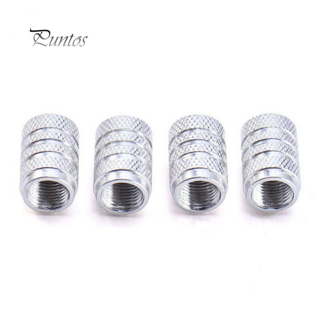 4Pcs Aluminum Alloy Car Wheel Tyre Tire Air Pressure Valve Stem Cap Dust Cover