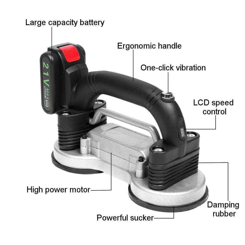 21 В 6 скоростей Вибратор для укладки плитки с присоской Светодиодная подсветка 120x120 см Машина для укладки керамической плитки
