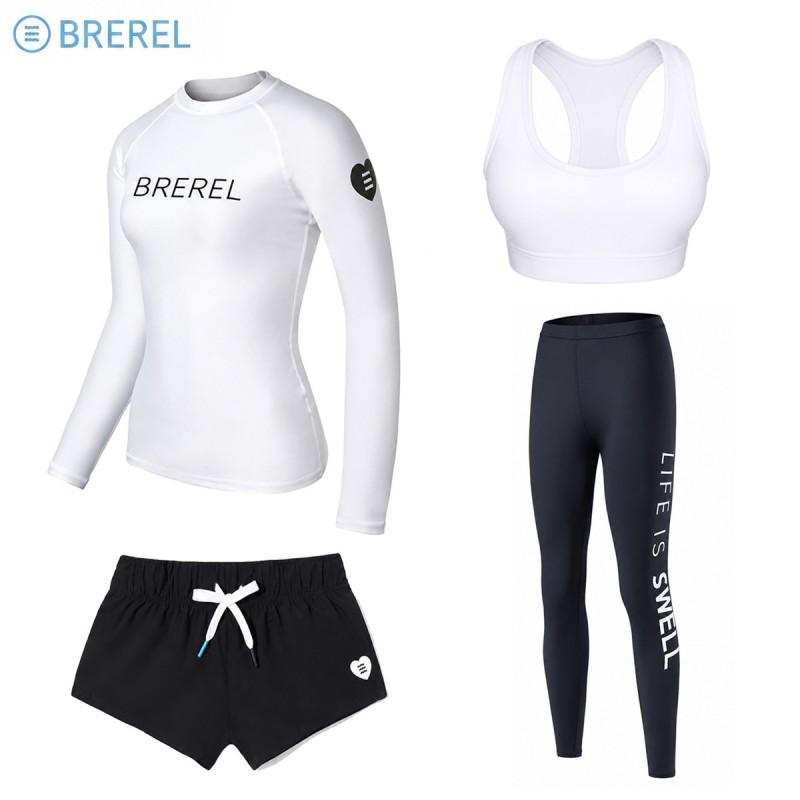 Womens Quick-Dry UV Protection Rash Guard Set Long Sleeve Top Pants Surfing Diving Snorkeling