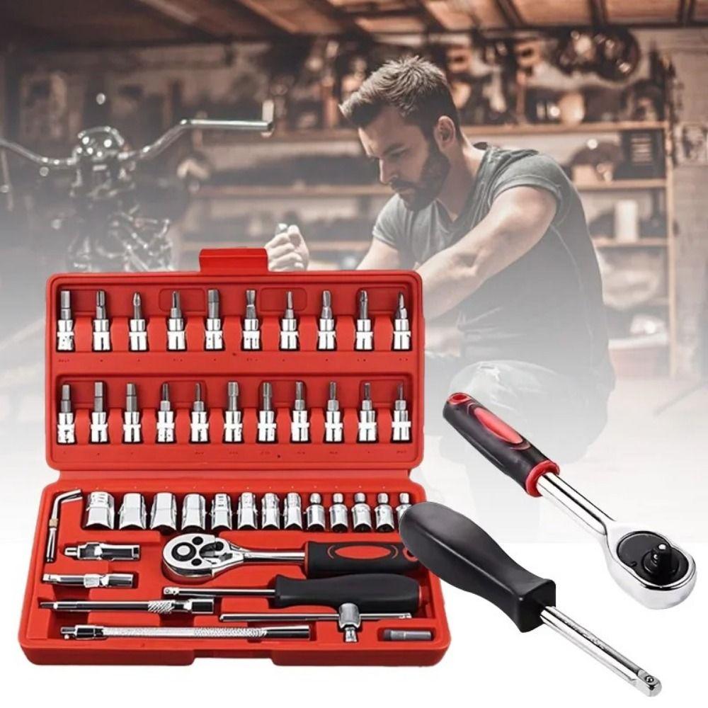 Wear-resistant Ratchet Wrench Combo Set Strong Toughness Hand Combination Tool Kit  Home