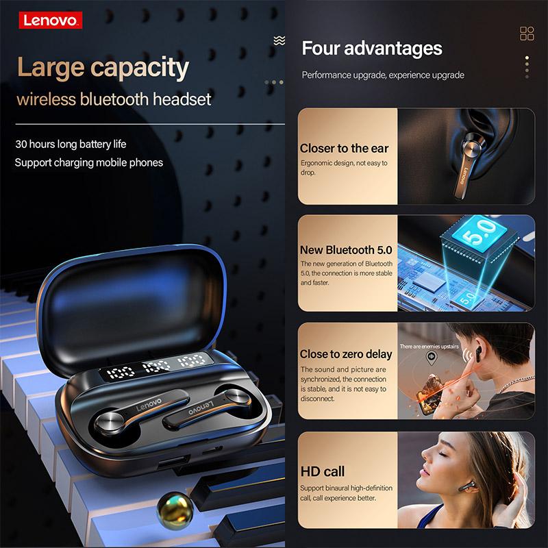 Водонепроницаемые спортивные наушники Lenovo QT81