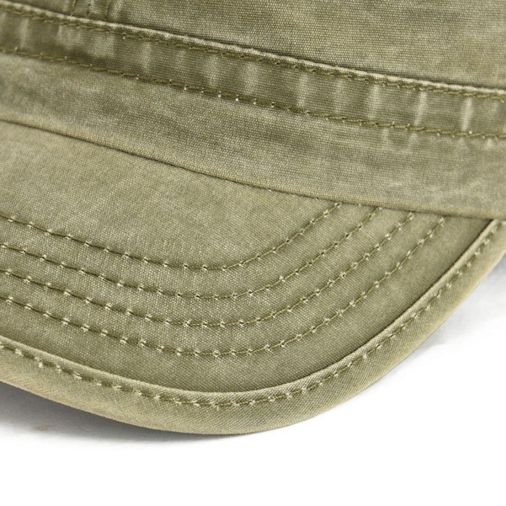 Classic Solid Color Sun Unisex Flat Male Army Cap Polyester Men's Hat