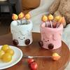 Cute Cartoon Candle Flame Fork Set With 304 Stainless Steel Dessert Forks For Fruit Snacks Creative Home Living Room Tableware