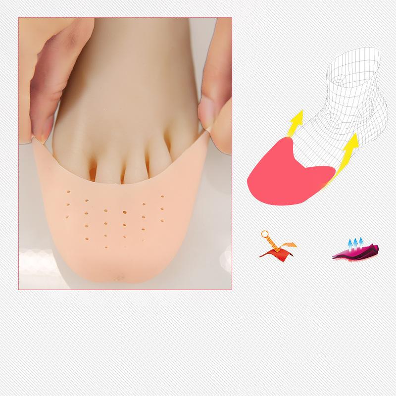 Forefoot Pad Toe Protector Silicone High Heel Ballerina Half Size Cushion Pain Relief Non-slip Shoe Insole for Women Foot Care