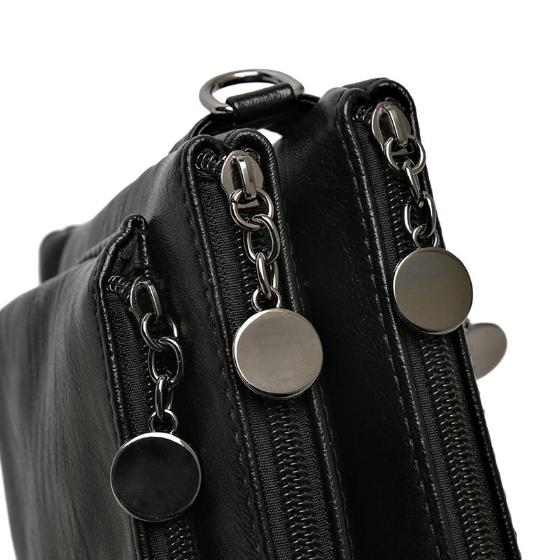 Мягкая кожаная сумка-конверт, материнская сумка, кошелек для монет, женская многослойная сумка через плечо через плечо