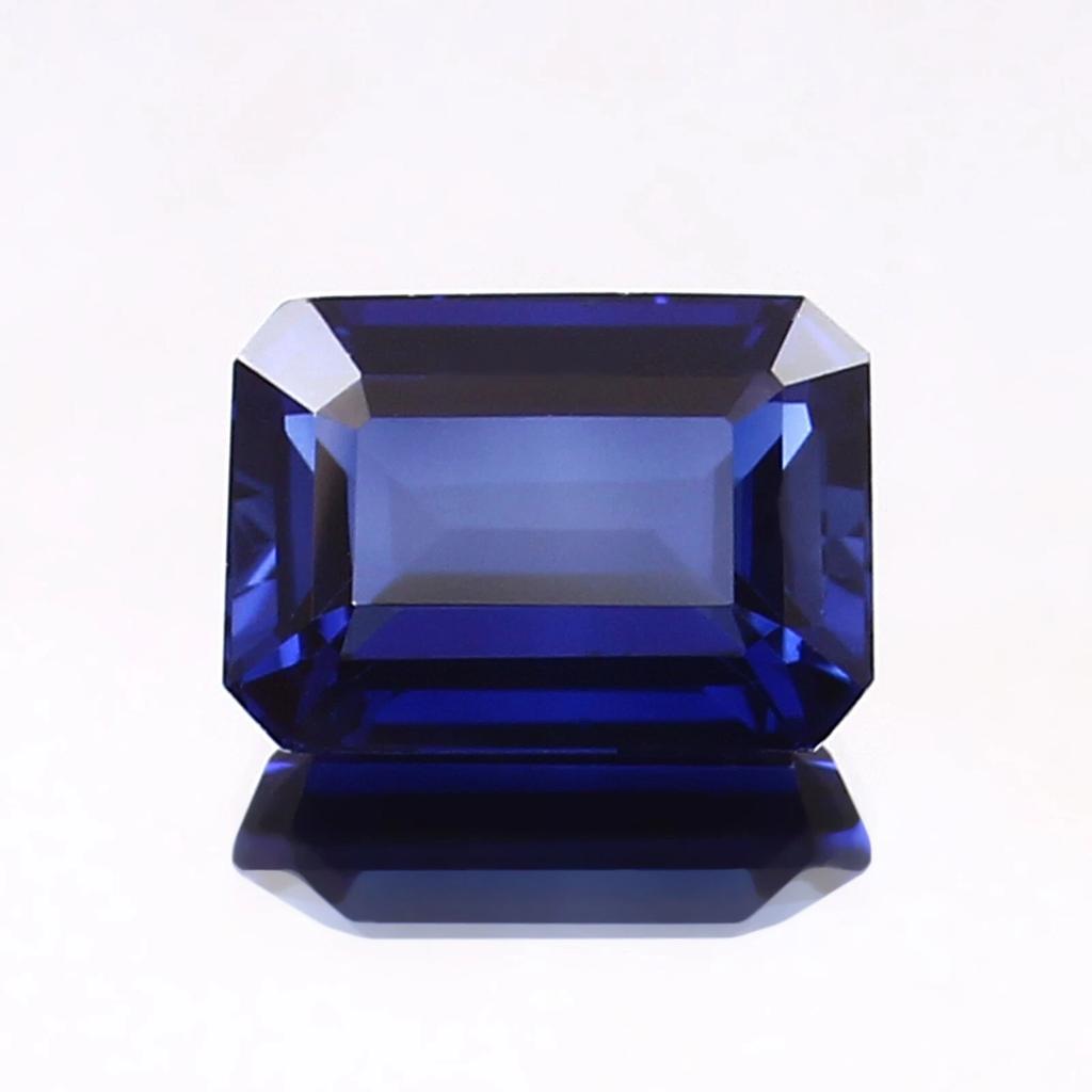 Natural Blue Sapphire Loose Gemstone Ceylon Cornflower 8 ct Radiant Shape September Birthstone Gift