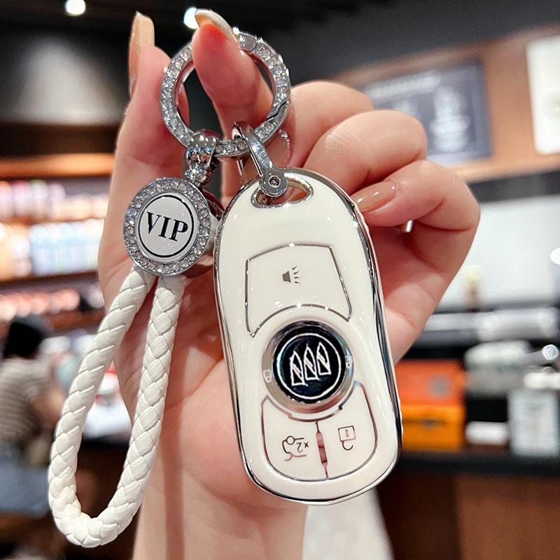 Премиальный чехол для ключей для автомобилей Buick Regal, Envision, GL8, LaCrosse, Enclave, GX и Weilan 7 - Женская сумка-ракушка с пряжкой