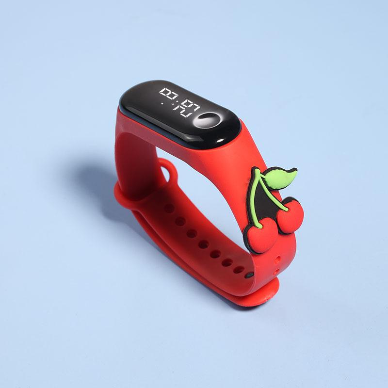 Vogue Fruits Doll Браслет Женские водонепроницаемые наручные часы Электронные повседневные спортивные модные часы для мальчиков и девочек со светодиодной подсветкой
