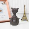 Медитирующая фигурка кошки, смоляная скульптура кошки дзен, сидящая в медитации кошка, украшение для йоги, гостиной, спальни, офиса, подарок для любителя кошек