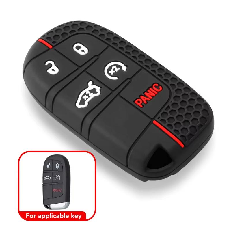 1 шт. Для Renegade Compass Grand Cherokee Chrysler 300C Wrangler Dodge Аксессуар Силиконовый Чехол-Крышка для Ключа Автомобиля с Пультом ДУ