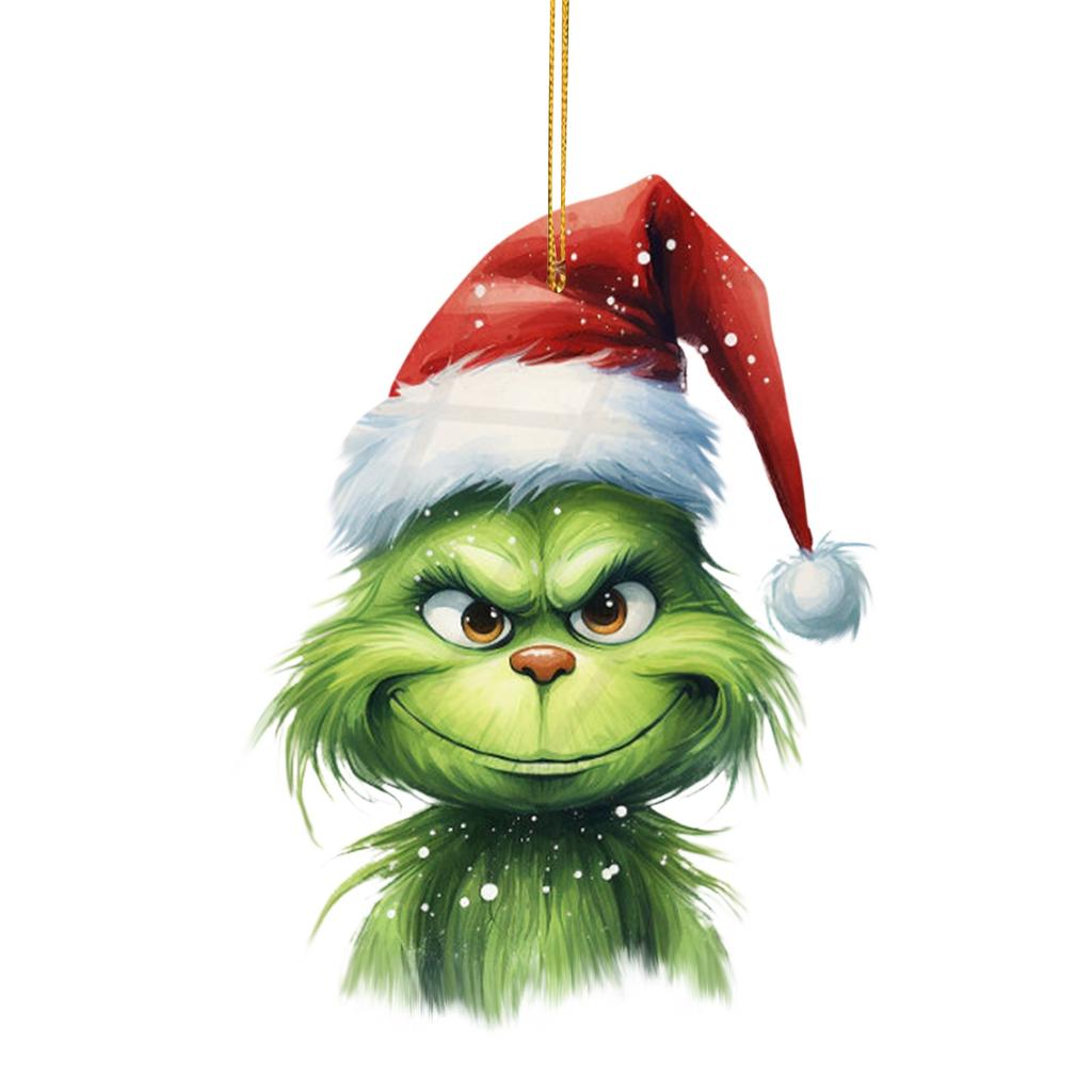 Мультфильм акриловый зеленый кулон праздничное дерево кулон автомобильный аксессуар кулон для внутреннего и наружного украшения