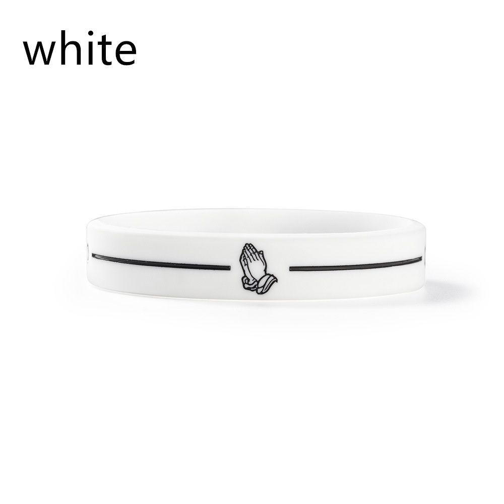 Unisex Party Jewelry Rubber Bangle Serenity Prayer Bracelet Praying Silica Gel