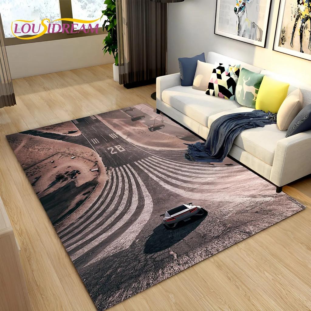 3D гоночный спортивный автомобиль, мягкий коврик, большой ковер, коврик для дома, гостиной, спальни, дивана, коврик для двери, декор для детских игр, нескользящий напольный коврик