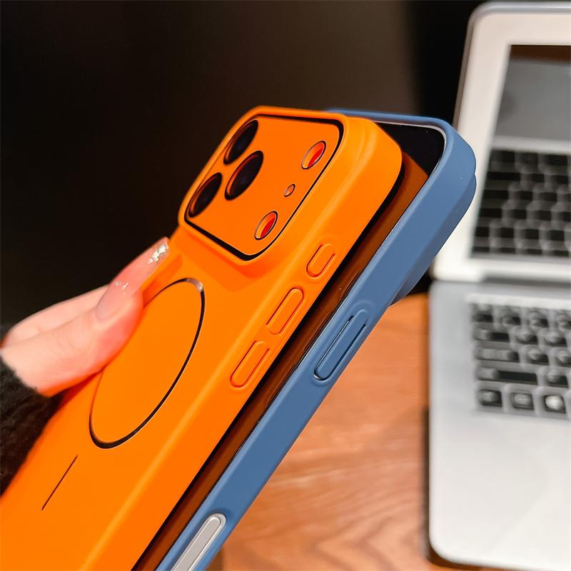Ультратонкий ПК Металлическое Кольцо Магнитное Для Magsafe Матовый Чехол Для iPhone 17 16 15 14 13 12 11 Pro Max Защита Стеклянной Линзы Жесткая Крышка