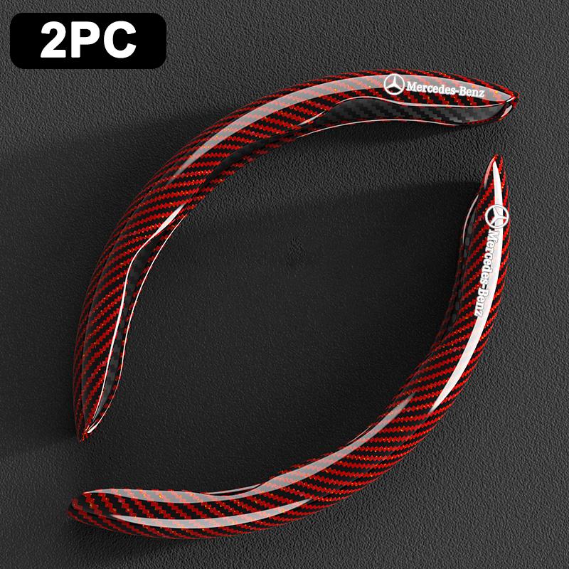 2pcs Carbon Fiber Car Steering Wheel Cover with Non-Slip Lining for Mercedes Benz AMG W212 W211 W213 W203 W205 W204 Accessories MNOPQ1