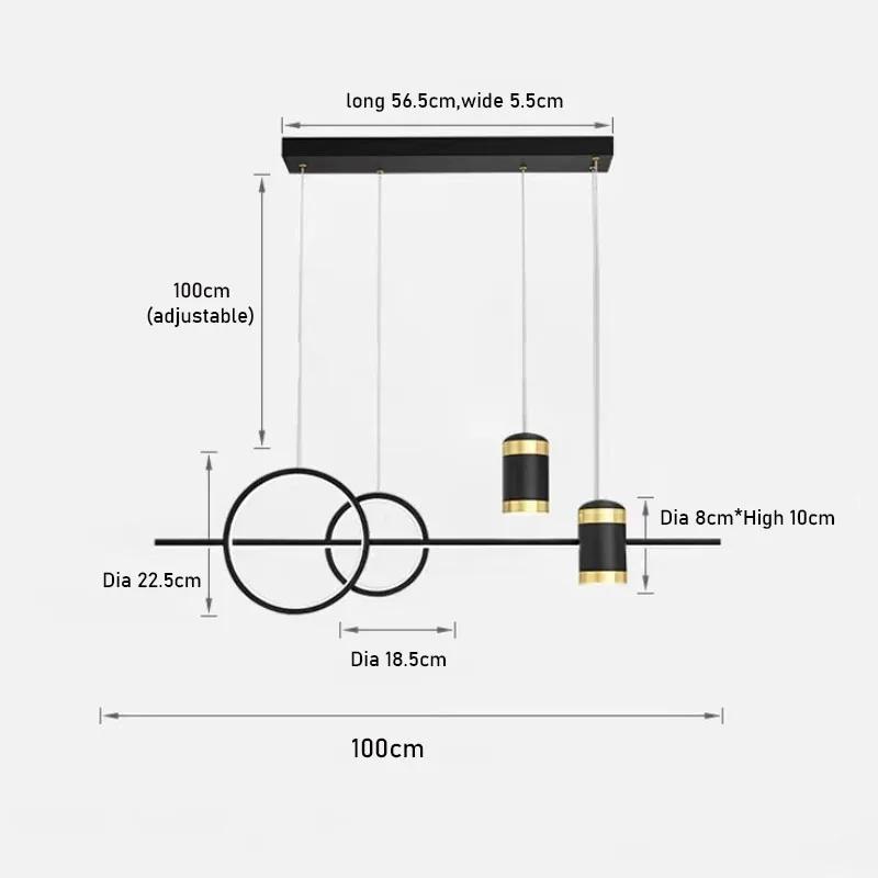 Светодиодная люстра Nordic Starry Sky, светильники для современного обеденного стола, подвесные светильники, роскошный минималистский длинный бар для внутреннего использования