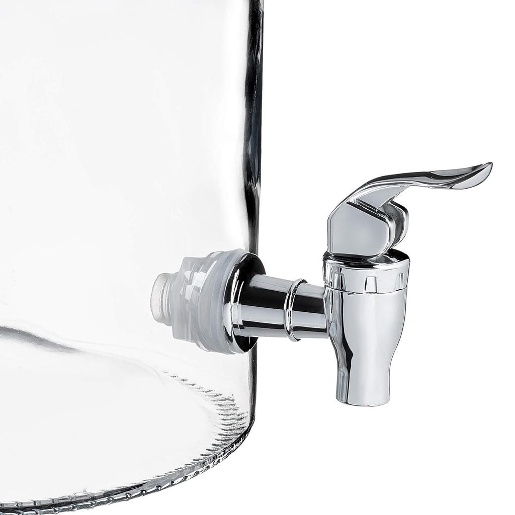 KADAX Glass Jar with Tap Lid and Handle, 5.6 Liters