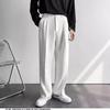 Men Straight Pants Fashion Korean Loose Suit Trousers Casual Draped Baggy White Wide Pant Male Streetwear