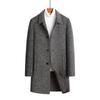Handmade Double-sided Woolen Coat Medium and Long Business Casual Down Take-off Liner Woolen Coat Men's Coat
