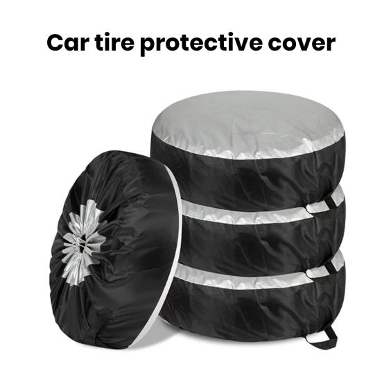 Car Tire Cover Adjustable Drawstring 210D Oxford Cloth Waterproof Portable Handle Universal SUV Auto Tire Sun Protection Dust Cover
