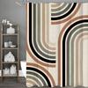 Modern Simple Arch Shower Curtain, Bathroom Decorative Shower Curtain, Waterproof Shower Curtain with Hooks