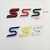 WGL2 3D Metal S Logo Front Grille Emblem Badge Car Rear Trunk Stickers For Ford Focus Fiesta Escape Ecosport Kuga Mondeo Accessories