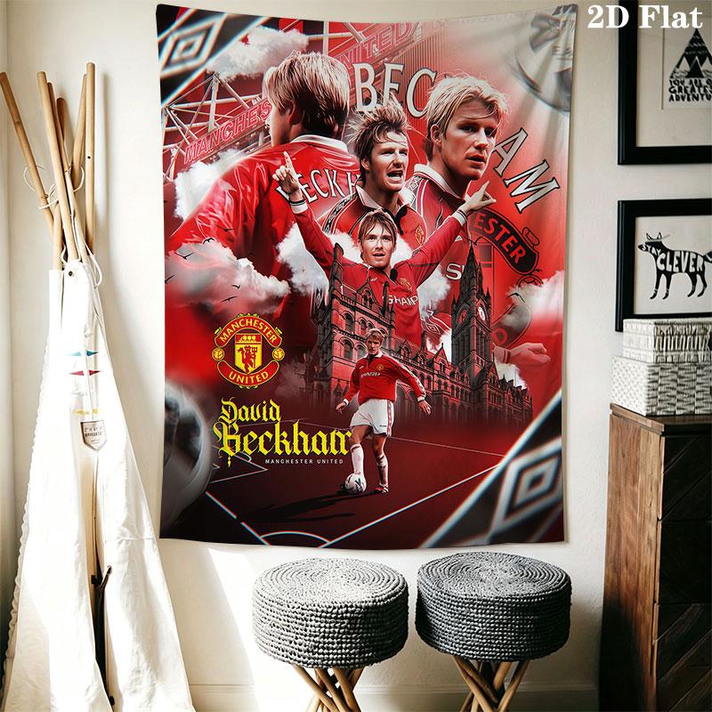 ManUtd Wall Hanging Printed Fabric Blanket Decorative Tapestries for Bedroom Living Room Home Decor