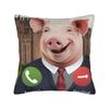Декоративные наволочки John Pork Is Calling Смешные мем-аксессуары для дома Чехол на подушку Квадратный стиль Разные размеры