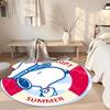 Snoopy Round Area Rug Perfect for Hallway Outdoor Dormitory Dining Room Antislip Round Carpet Anime Office Decor Gift for Festivals