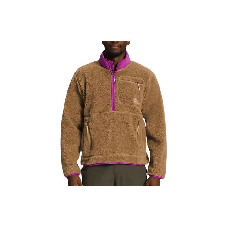 THE NORTH FACE Sweatshirts Men's Brown Purple Turtleneck Moderate Regular (Unisex) Sweatshirts NF0A7URN IAE