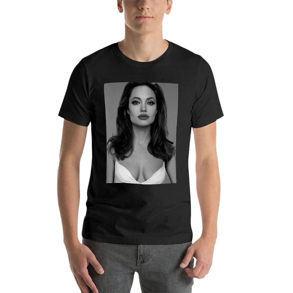 Angelina Jolie Black & White Portrait T-Shirt