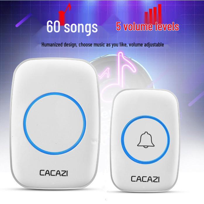 Smart Wireless Long-Range Music Doorbell for Elderly - Compatible with Europe, America, UK, and Australia