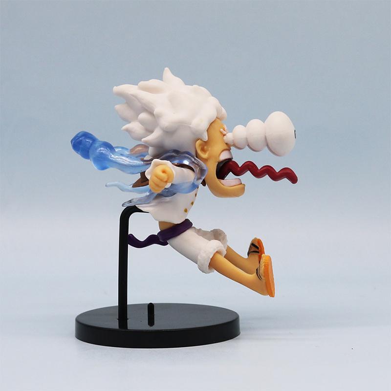 11 см 5 шт./компл. Q-версия Impish Luffy Funny One Piece Gear 4 Luffy аниме-фигурки ПВХ модель игрушки настольное украшение для автомобиля