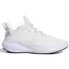 Adidas Alphabounce 3 Comfortable Simple Fabric Non-Slip Durable Low-Top Marathon Running Shoes Women Sneaker Crystal-White Silver EG1389